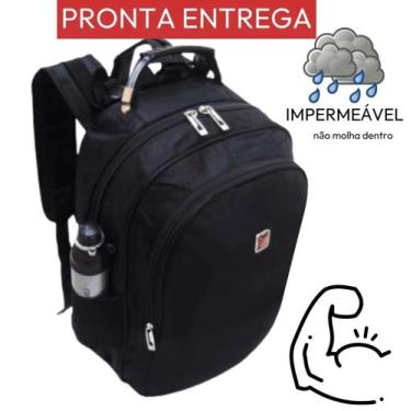 Imagem de Mochila Bolsa Masculina Impermeável Reforçada Cor Preta Katrix