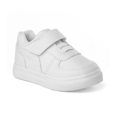 Imagem de Tênis Infantil Menina e Menino Casual Do 20 Ao 27 Confortável Macio E Antiderrapante Para Uso Prolongado Não Machuca o Pé (Branco, BR, Criança de 4 a 8 anos, Numérico, 26)