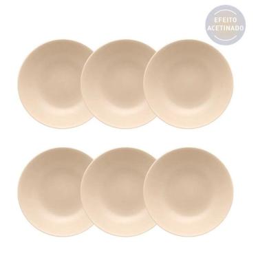 Imagem de Conjunto De Pratos Fundos 06 Peças Merengue Oxford