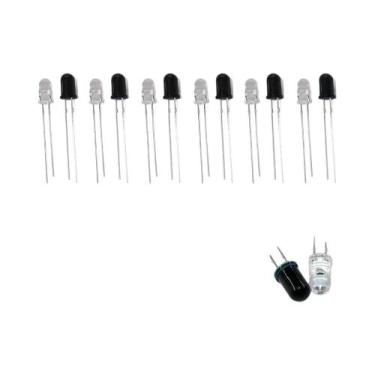 Imagem de Kit De Diodos Emissor E Receptor Infravermelho 3mm 5mm 940nm 20 40PCS 