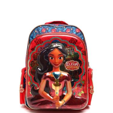 Imagem de Mochila Elena De Avalor G Azul Vermelha Dmw 28x41x12cm