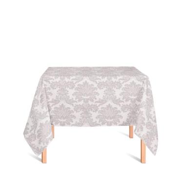 Imagem de Toalha de Mesa Quadrada em Tecido Jacquard 100% Poliéster Medalhão Pra