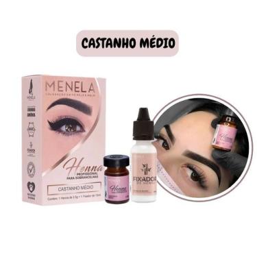 Imagem de Henna Menela Profissional para Designer de Sobrancelhas Cor Castanho M