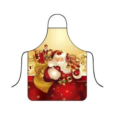 Imagem de Avental De Natal Impermeável Festivo, Divertido Para Cozinha E Decoraç