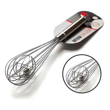 Imagem de Batedor Fuê C/ Esfera Inox De Claras Ovos Bolos Profissional - Clink