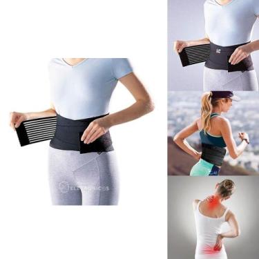 Imagem de Cinta Compressora De Abdome Correção De Postura Coluna Lombar Queima D