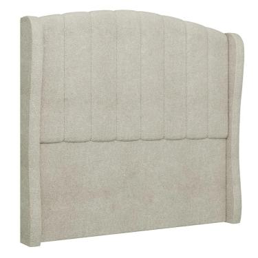 Imagem de Cabeceira Casal King Cama Box 195cm Glenda Z04 Boucle Bege - Mpozenato