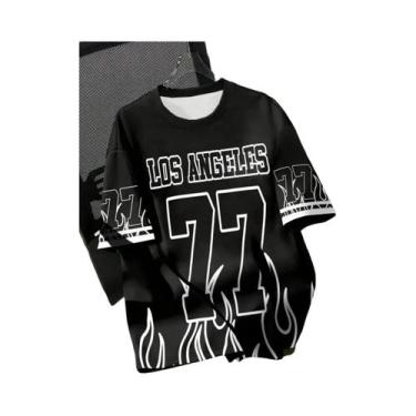 Imagem de Camiseta Masculina De Verão Casual Respirável Com Gola Redonda E Estam