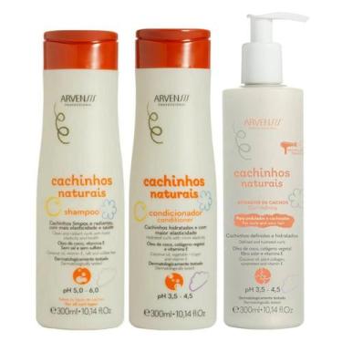 Imagem de Kit Shampoo, Cond e Ativador de Cachos Arvensis 300ml