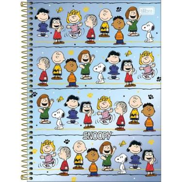 Imagem de Caderno Espiral Univ 1 Mat Snoopy Core 80 F Tilibra Azul