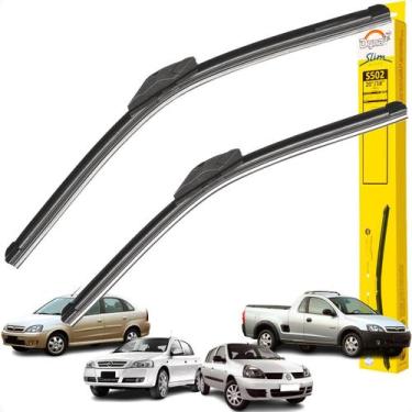 Imagem de Par Palhetas Limpador Parabrisa Astra Corsa Montana Clio - DYNA, Palhe