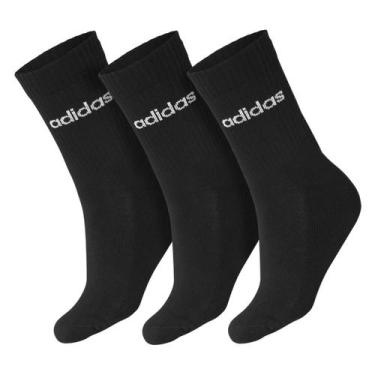 Imagem de Meia Adidas C Lin Crew - Pack Com 03 Pares - Preto, G