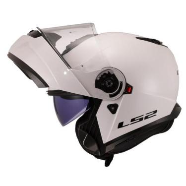 Imagem de Capacete Ls2 Strobe 2 FF908 Branco Robocop Escamoteável Moto, Branco, 
