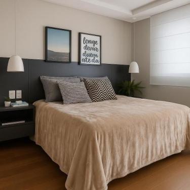 Imagem de Cobertor Frio Intenso Cama Casal Queen Mantinha Flannel Grid - SAFIRA 