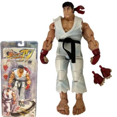 Imagem de Bonecos Ryu Branco 18cm articulado Street Fighter figure - Genérica