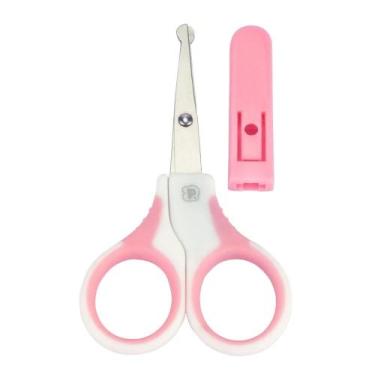 Imagem de Tesoura Para Bebê Pimpolho Cuidados Higiene Criança, Rosa Pastel
