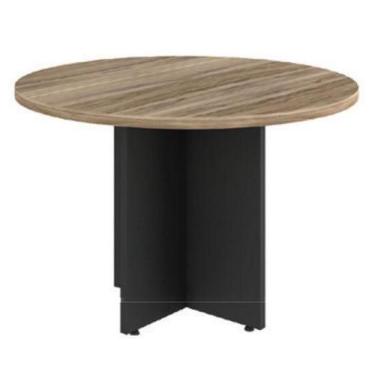 Imagem de Mesa reuniao redonda 110lx110px073a yaris gebbwork calvi/preto