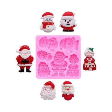 Imagem de Molde De Silicone Para Sino De Natal, Boneco De Neve E Casa De Neve Pa