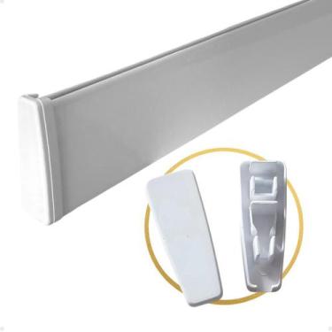 Imagem de Kit 4 Pares Tampa Para Base Chata Persiana Cortina Rolo Acabamento 8 u