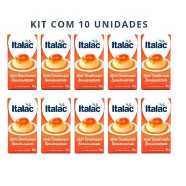 Imagem de Kit 10 Leites Condensados Italac Semi-Desnatado 395g - Sabor e Consist