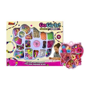 Imagem de Kit De Miçangas Infantil Pulseiras Personalizáveis e Acessórios De Cab