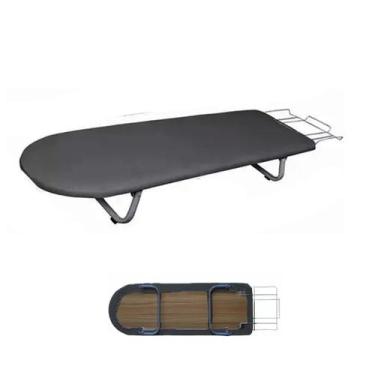 Imagem de Tabua Mesa Passar Roupa Portátil Dobrável Cama C/ Porta Ferro - Utilaç