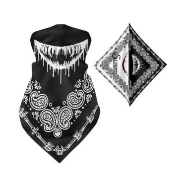 Imagem de Bandana Retrô De Caveira Punk Para Motociclistas, Cobertura Facial Res
