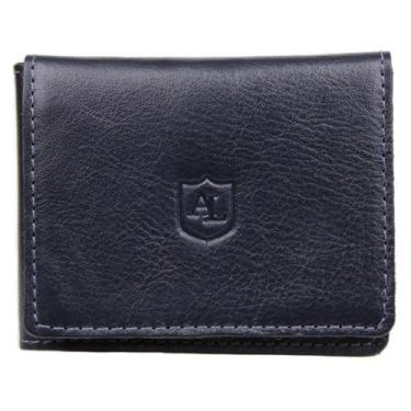 Imagem de Porta Cartão Trifold Slim 100% Couro Artlux 3069 -, Azul