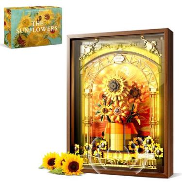 Imagem de Conjunto de Montagem SDVWSF Girassol 1218 Peças com LED de Movimento
