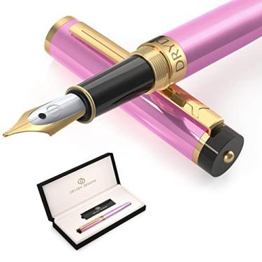 Imagem de Dryden Designs Caneta-Tinteiro Rosa Média Ponta - com Conversor de Recarga de Tinta (Excluindo tinta)