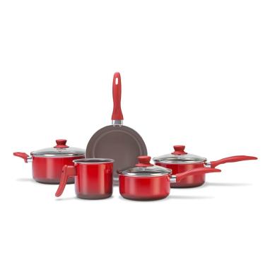 Imagem de Conjunto de Panelas Brinox Ceramic Life Smart 4789/100 com Revestimento Cerâmico – 5 Peças