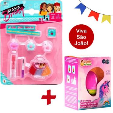 Kit de maquiagem infantil Cosméticos Maquiagem Brinquedos com Bolsa  Carnaval Cosplay Princesa Jogo Meninas Jogo Presente Conjunto de Presente