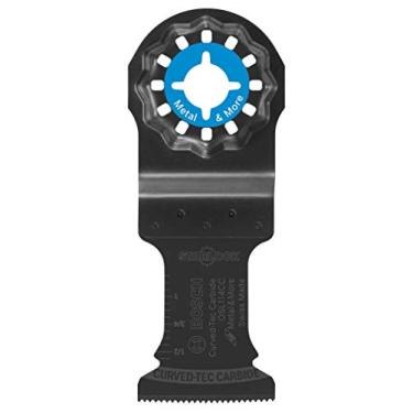 Imagem de BOSCH OSL114CC Lâmina de corte de imersão extrema de metal oscilante Starlock de 3,5 cm e mais de metal curvado Tec para metal (pregos e grampos), madeira com pregos, PVC
