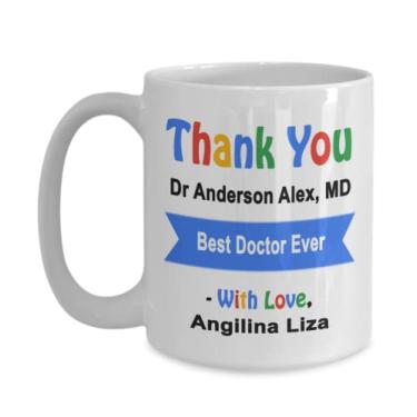 Imagem de Caneca médica personalizada, melhor caneca de médico, caneca de médico personalizada, presentes de médico, presente para médico, presente de agradecimento médico, médico, caneca de nome personalizado, presente de apreciação médica