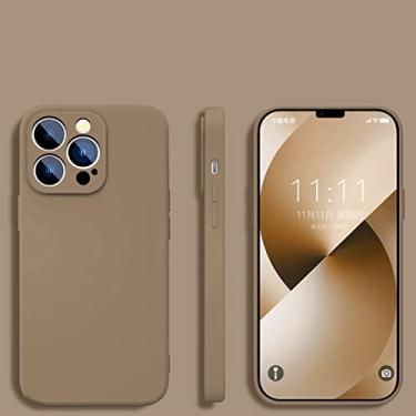 Imagem de Capa de telefone quadrada de silicone líquido para iphone 11 12 13 pro max mini xs xr x 7 8 plus se 2020 capa à prova de choque, p, para 12 pro 6.1