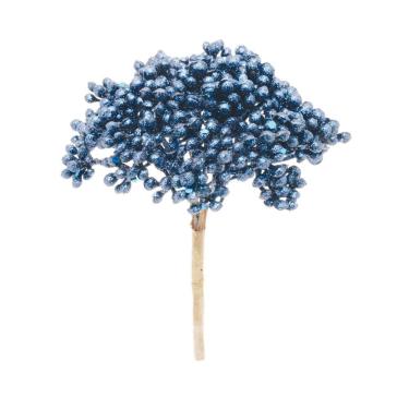 Imagem de Pick Natalino C/frutas Azul Escuro 1un 12x8x6cm 1200137