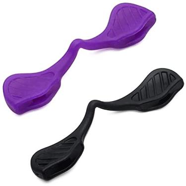 Imagem de Mryok 2 pares de almofadas de nariz de reposição para óculos de sol Oakley Hydra OO9229 - roxo e preto