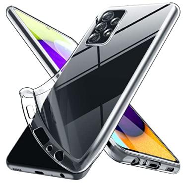 Imagem de Bokoo Capa transparente para Samsung Galaxy A52 5G / 4G A52s 5G. Capa protetora de silicone TPU de plástico transparente de ajuste fino e macio [resistente a arranhões] [Aderência fina e confortável] [à prova de choque]