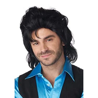 Imagem de California Costumes Peruca de tainha preta, Preto, Standard