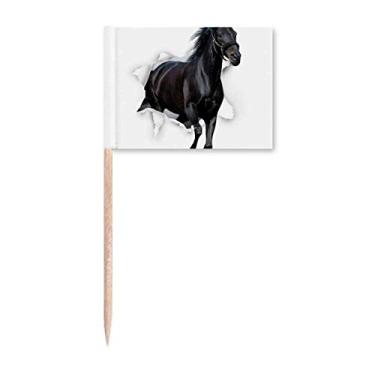 Imagem de Animal Paper Break Choques Cavalos Palito de Dente Bandeiras Marcador Topper Decoração de Festa