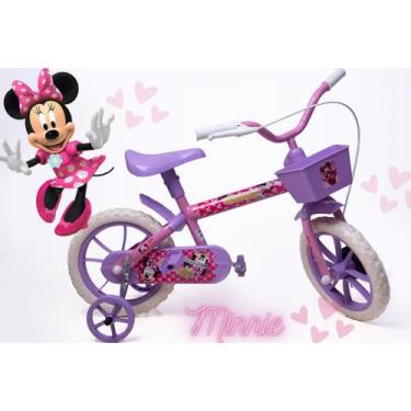 Imagem de Bicicleta Aro 12 Infantil Feminina Rosa E Lilás - Personagem - Olk Bik