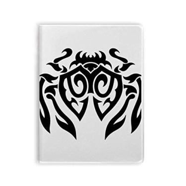 Imagem de Caderno com ilustração preta, estampa de aranha, estampa de insetos, capa de goma