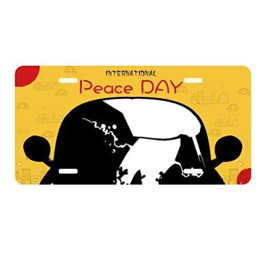 Imagem de DIYthinker Esqui preto ilustração esporte inverno placa placa etiqueta decoração carro dia da paz