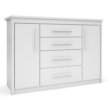 Imagem de Cômoda Elegance 2 Portas 4 Gavetas Branca