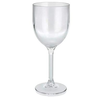 Imagem de Taças Para Vinho 400ml Transparentes Plástico Estireno