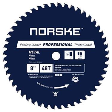 Imagem de Norske Ferramentas NCSBP214 20.3 cm 48T Lâmina de serra de corte de metal - Para telhados de metal, tapume, tubos e mais - furo de 1,5 cm