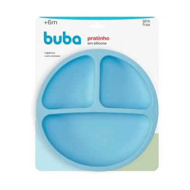 Imagem de Pratinho Infantil De Silicone Com Divisorias E Ventosa Buba Ref:15630