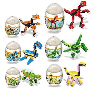 Imagem de HOCHE 6 Pack Ovos de dinossauro Blocos de construção Brinquedos Set Good G