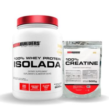 Imagem de Kit Whey Protein 100% Isolada Baunilha 900g + 100% Creatina 500g - Bodybuilders