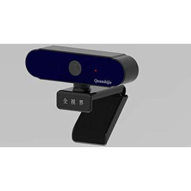 Imagem de Webcam com microfone, 2K HD 360 graus de rotação via USB computador webcam [Plug and Play] [30fps] para PC videoconferência/chamadas/jogos, laptop/desktop, Mac, Skype/YouTube/Zoom/Facetime